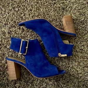 Blue Ankle Heels, Only worn a couple times, Size 6 .